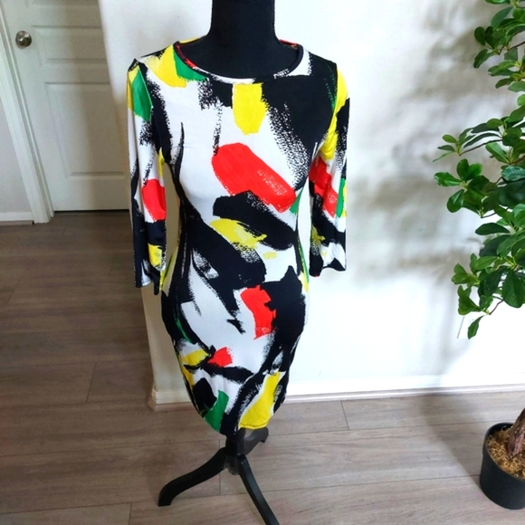 AUDITIONS Women's Multicolor Mini Bodycone Dress Size Large - Picture 14 of 15